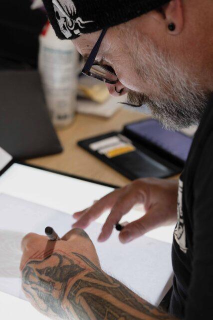schetsen tattoo ontewerp
