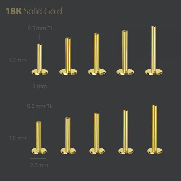 18k Threadless Labret