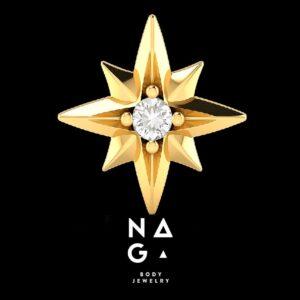 estralis van naga piercing top met diamant